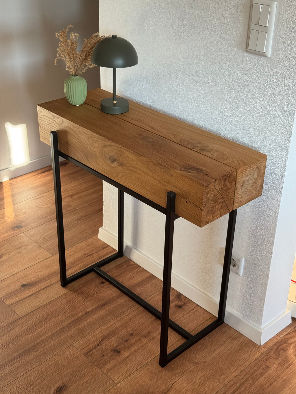 Konsole Beistelltisch Konsolentisch Eiche Eichenbalken