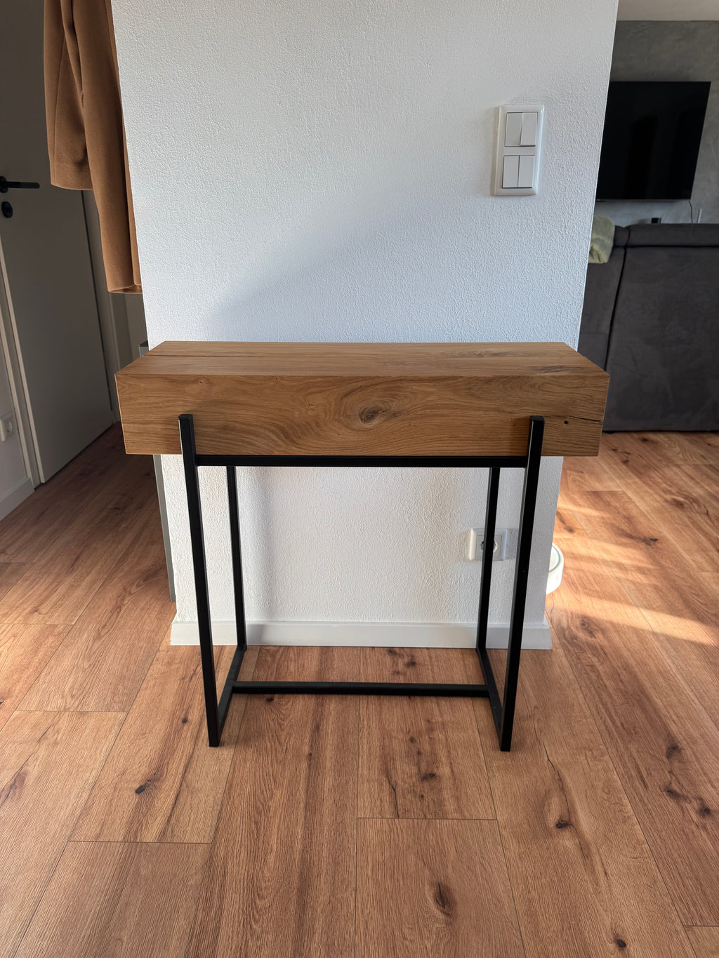 Konsole Beistelltisch Konsolentisch Eiche Eichenbalken