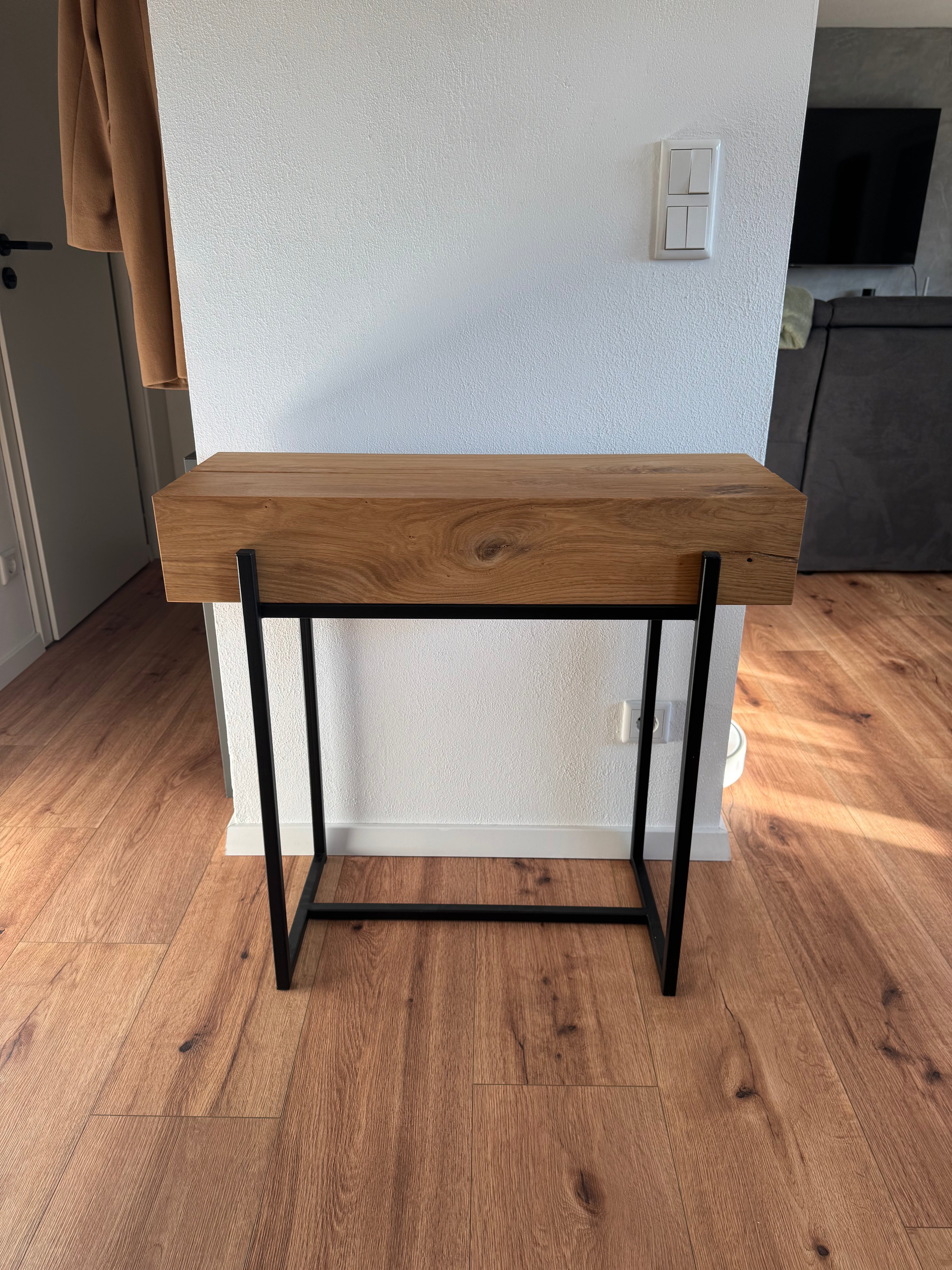 Konsole Beistelltisch Konsolentisch Eiche Eichenbalken