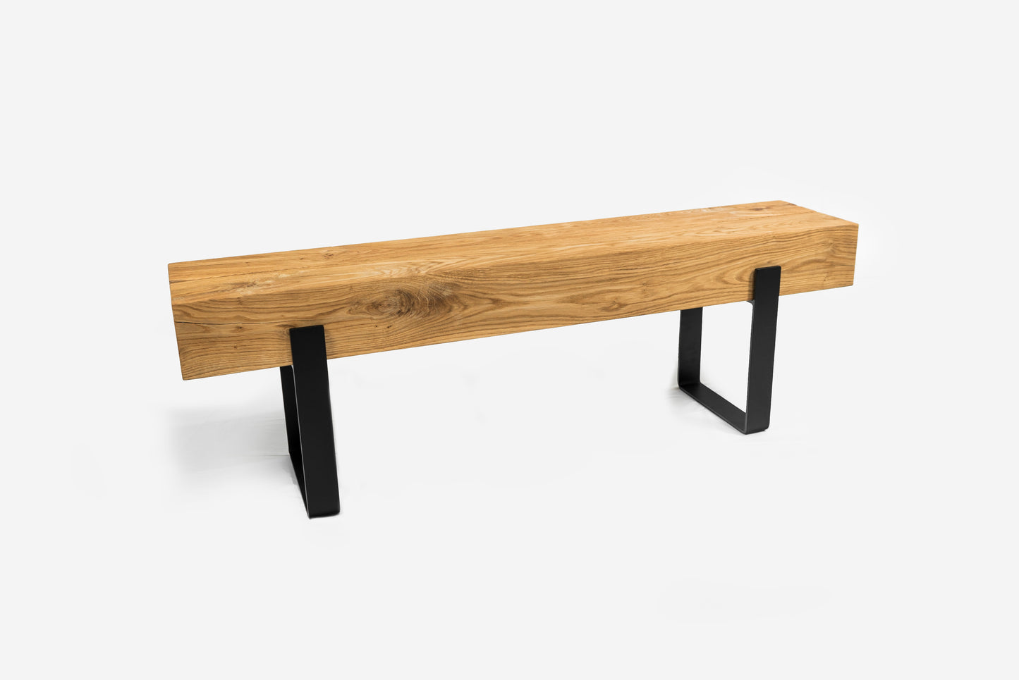 Orangene Sitzbank Bank Garderobe Schuhschrank Sideboard Eiche Eichenbalken