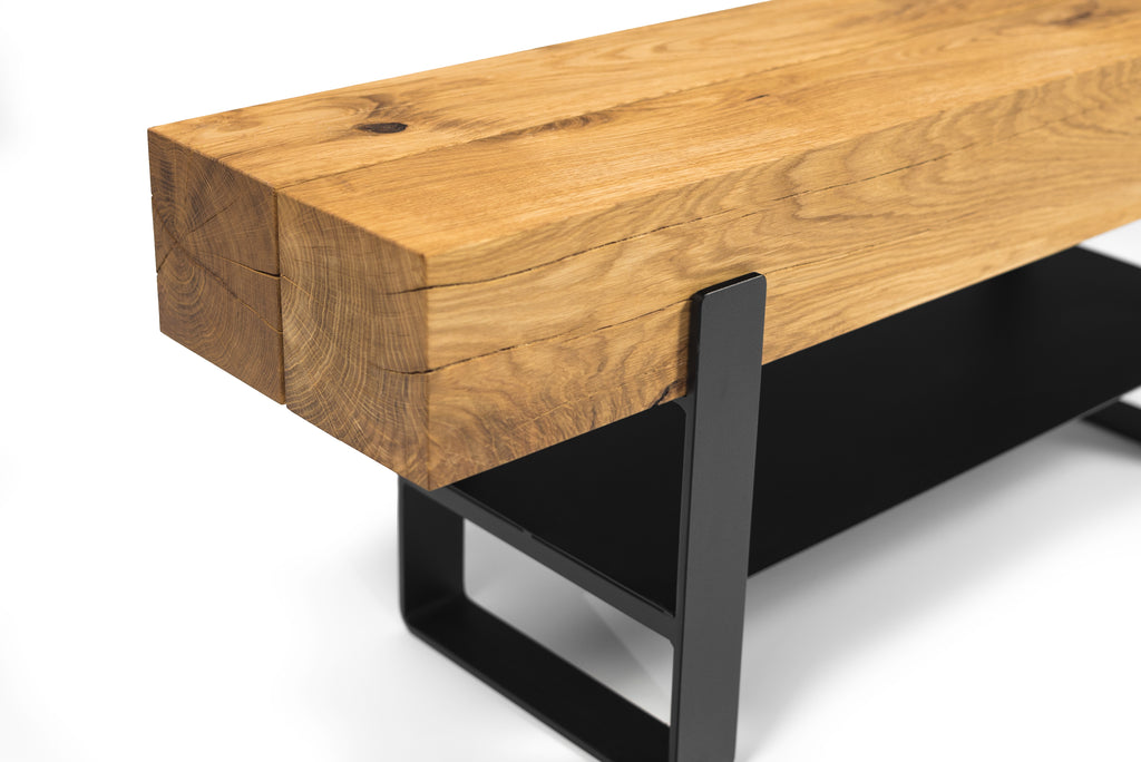 Sitzbank Bank Garderobe Schuhschrank Sideboard Eiche Eichenbalken