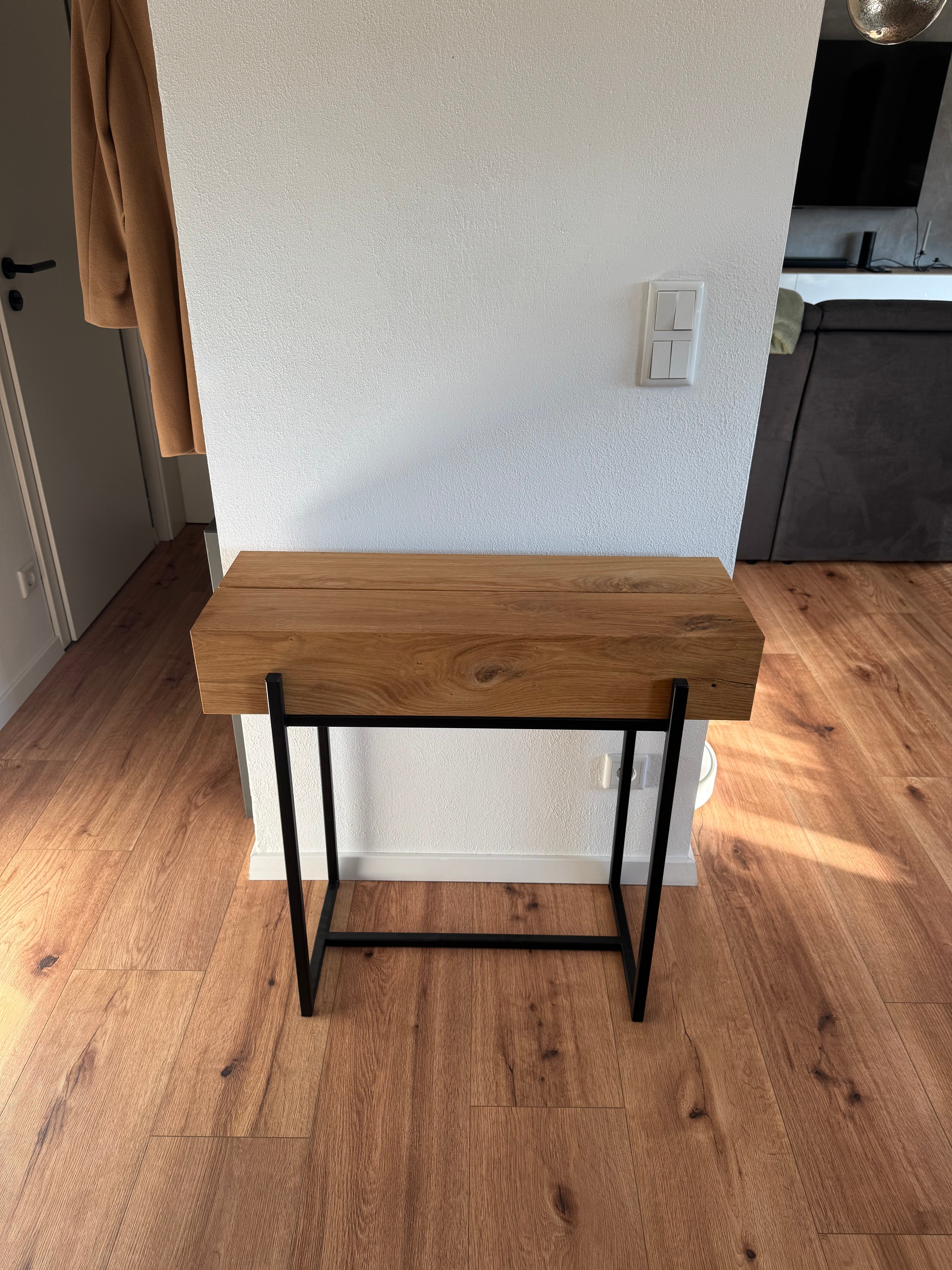 Konsole Beistelltisch Konsolentisch Eiche Eichenbalken