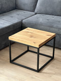 Couchtisch Cube Eichenholz Massivholz Stahl