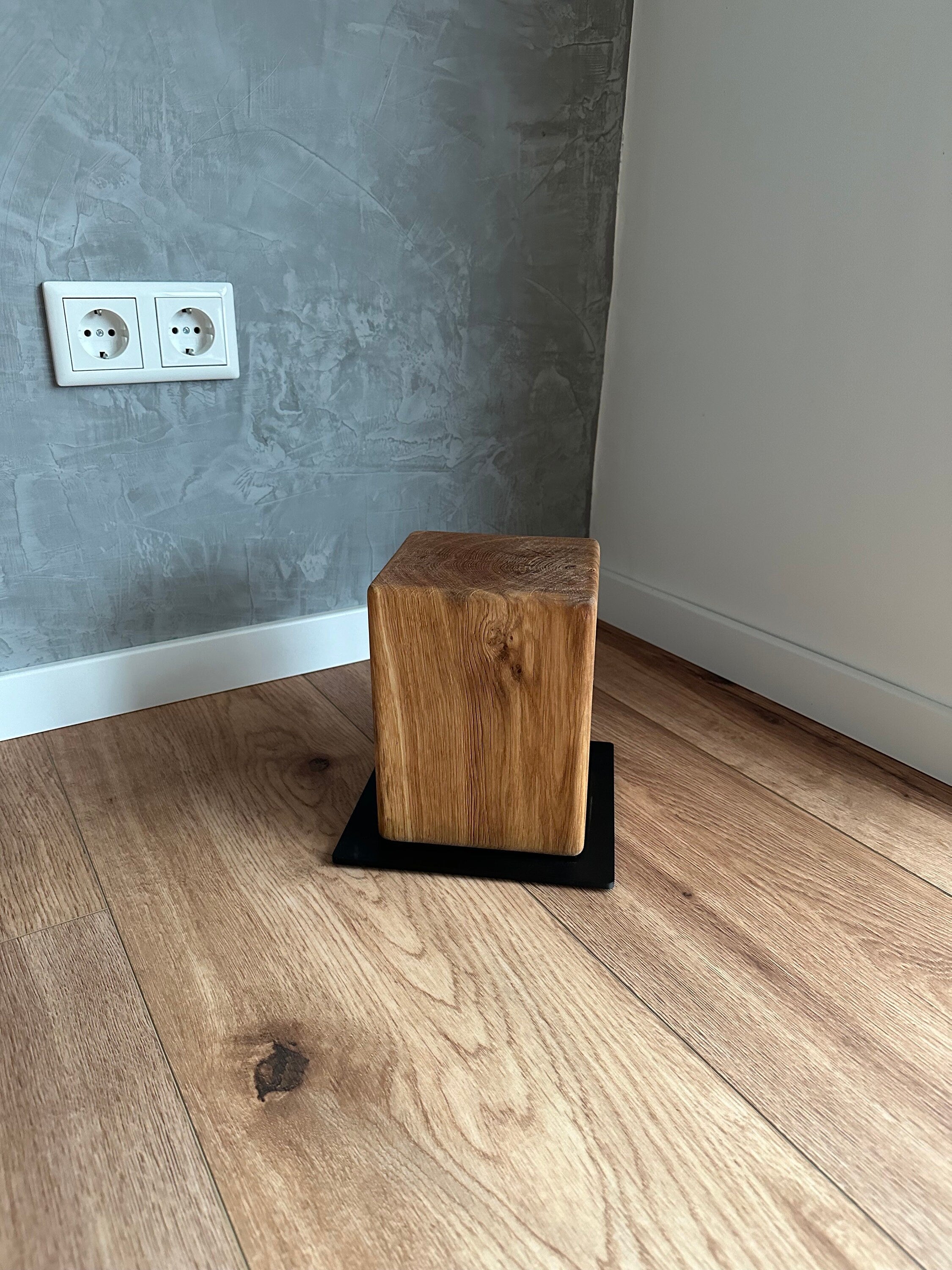 Eichenbalken Holzklotz Deko Holzbalken Kerzenständer Vase Eichenklotz