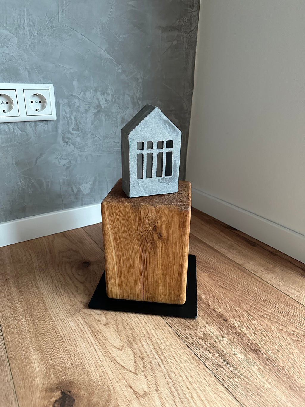 Eichenbalken Holzklotz Deko Holzbalken Kerzenständer Vase Eichenklotz