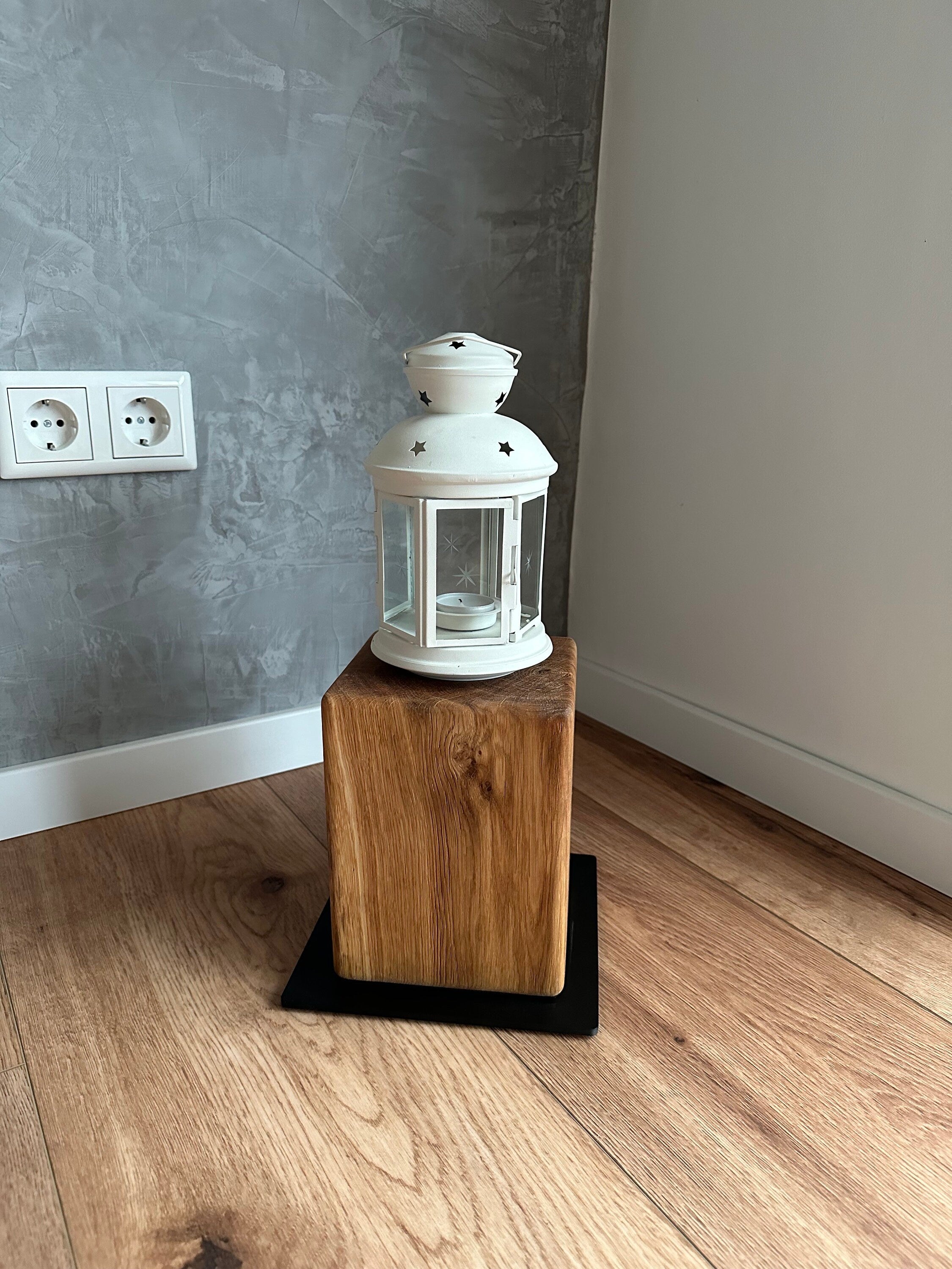 Eichenbalken Holzklotz Deko Holzbalken Kerzenständer Vase Eichenklotz