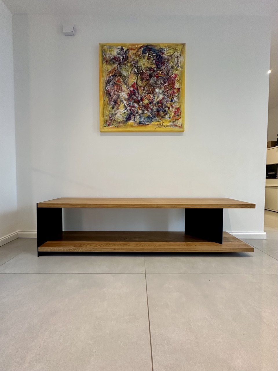 Eichenholz Lowboard Sideboard Stahl Massiv